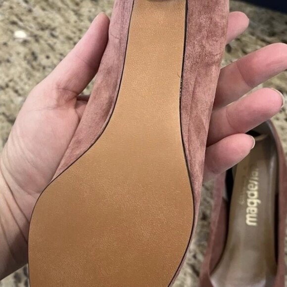 Vintage California Magdesians Women’s Suede Peep Toe Wedge Heels Bow Size 6M - Picture 3 of 15